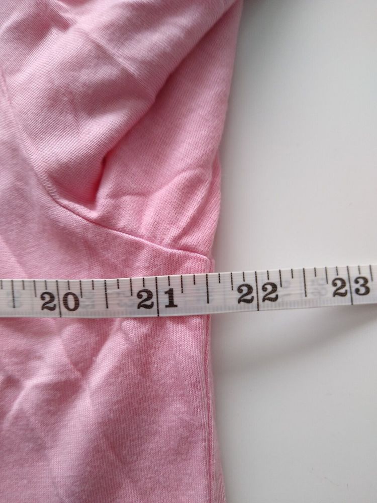 M&S Collection Pink & White Long Sleeve Pre-Loved Top Size 14 - Picture 4 of 5